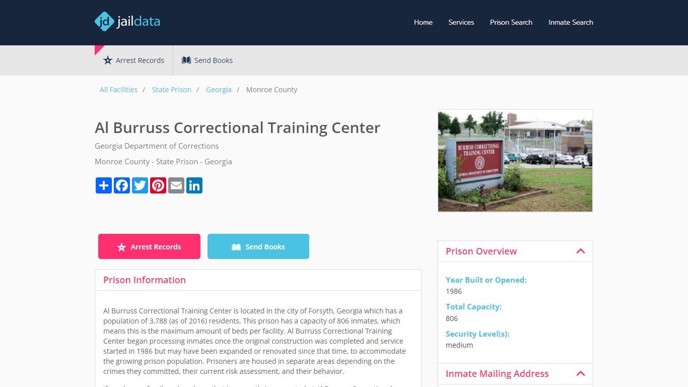 Al Burruss Correctional Training Center Inmate Search and Prisoner Info ...